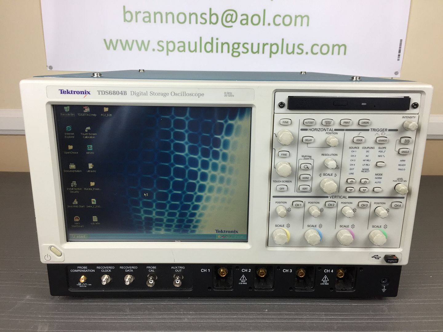 Tektronix TDS6804B 4 Channel 8 GHz 20 GS/s Digital Tektronix TDS6804B 4 Channel 8 GHz 20 GS/s Digital